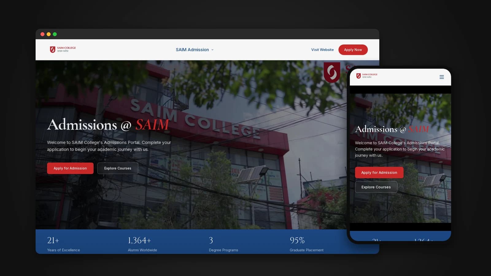 SAIM College Admissions Portal